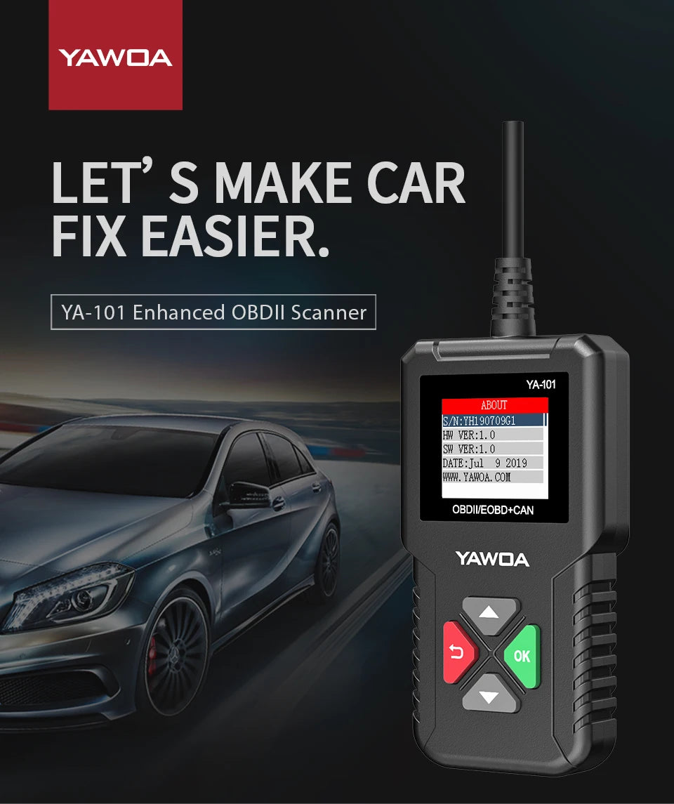 EDIAG YA101 lecteur de Code OBDII/EOBD outil de Diagnostic OBD 2 mise à jour YA-101 outil de Diagnostic Obdii en ligne gratuit