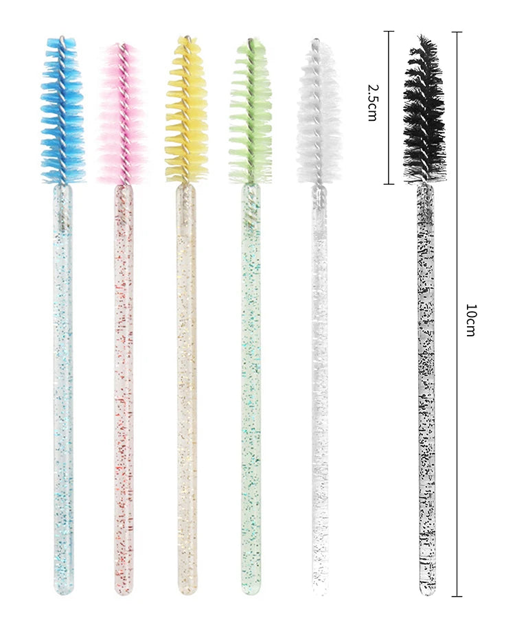 Brosses à cils jetables, outils d'extension de cils, brosse à sourcils, baguettes de Mascara, applicateur, bobines, 50 pièces