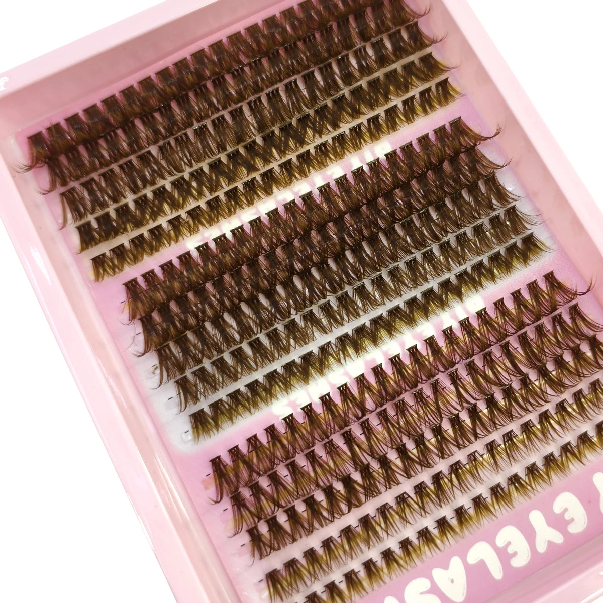HBZGTLAD Spikes 40P-120P grappes de cils marron naturellement 240 grappes faux cils extensions de cils cils vaporeux