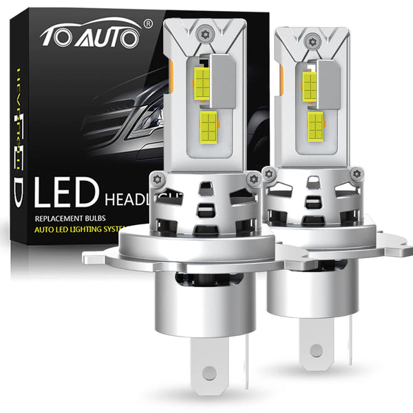 TOAUTO H4 ampoules de phares LED Canbus 9003 HB2 feux de croisement 30000LM lumières de voiture Super lumineuses lampes à diode LED Turbo 12V