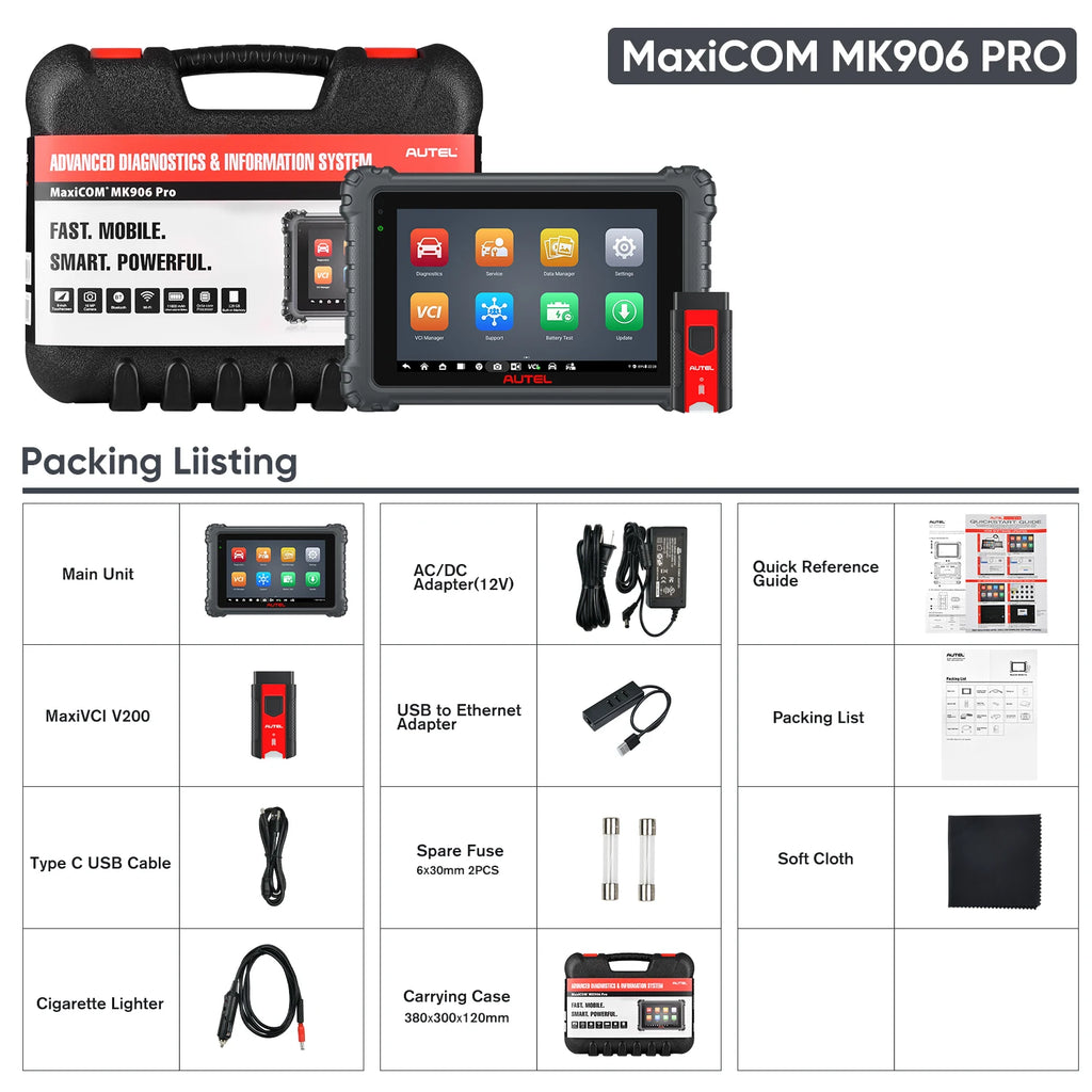 Autel MaxiCOM MK906S PRO MK906PRO Scanner de Diagnostic automatique outil de Diagnostic de libération OBD2 ECU codage outils de Diagnostic PK MS906BT