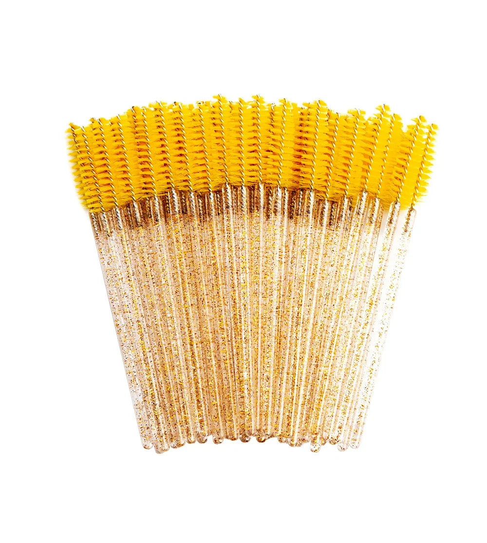Brosses à cils jetables, outils d'extension de cils, brosse à sourcils, baguettes de Mascara, applicateur, bobines, 50 pièces