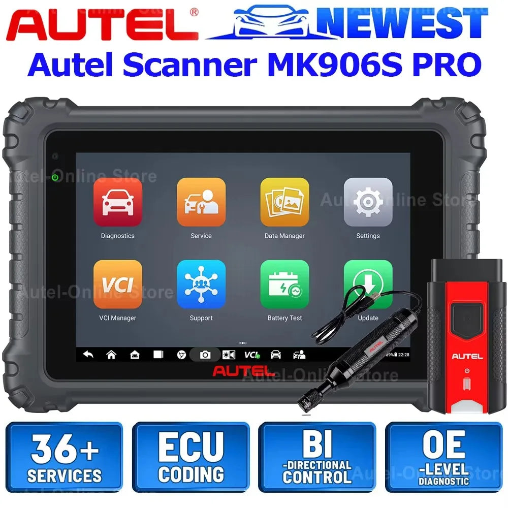 Autel MaxiCOM MK906S PRO MK906PRO Scanner de Diagnostic automatique outil de Diagnostic de libération OBD2 ECU codage outils de Diagnostic PK MS906BT