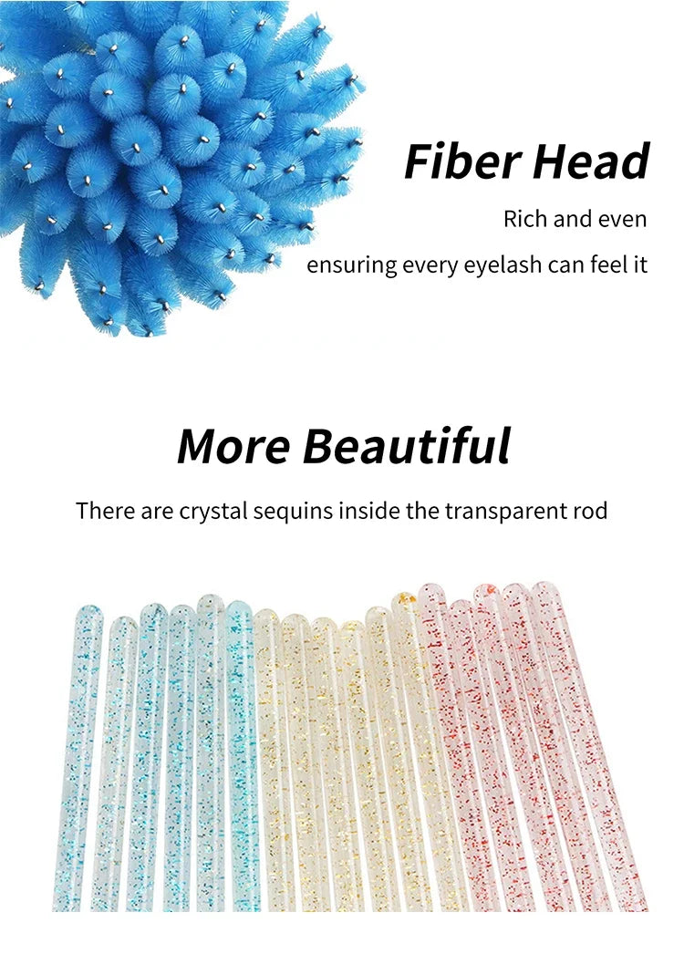 Brosses à cils jetables, outils d'extension de cils, brosse à sourcils, baguettes de Mascara, applicateur, bobines, 50 pièces