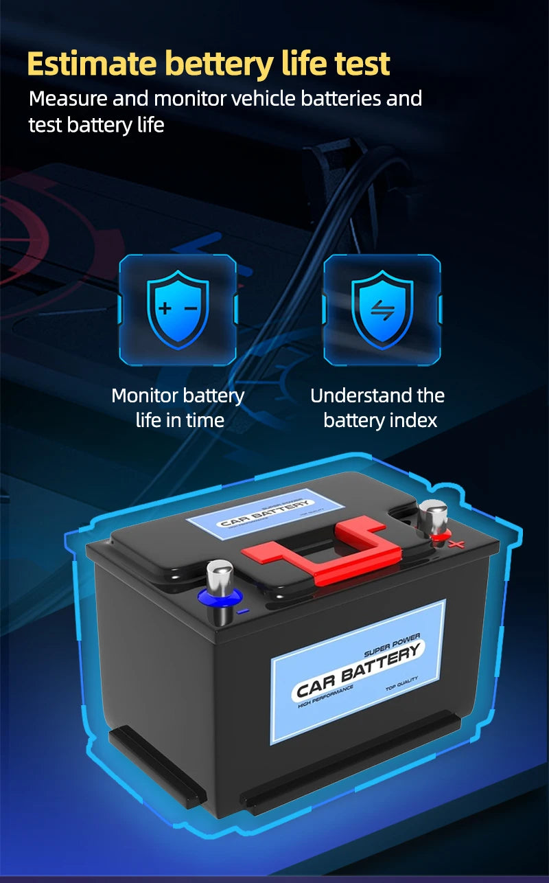 Outil de Diagnostic de Voiture OBD2 Complet, Scanner Automobile, Dépanneur, Vérification des Défauts du Moteur