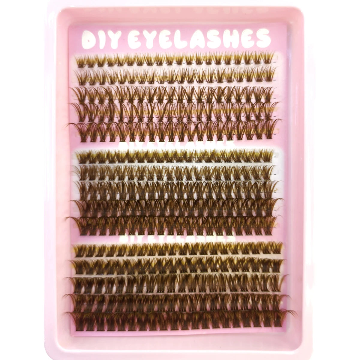 HBZGTLAD Spikes 40P-120P grappes de cils marron naturellement 240 grappes faux cils extensions de cils cils vaporeux