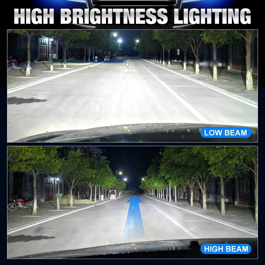 TOAUTO H4 ampoules de phares LED Canbus 9003 HB2 feux de croisement 30000LM lumières de voiture Super lumineuses lampes à diode LED Turbo 12V