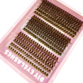 HBZGTLAD Spikes 40P-120P grappes de cils marron naturellement 240 grappes faux cils extensions de cils cils vaporeux
