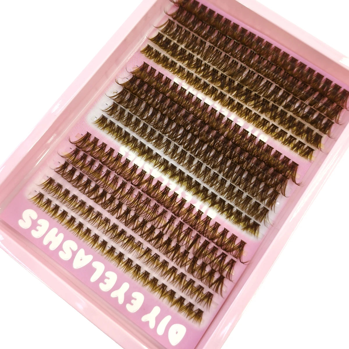 HBZGTLAD Spikes 40P-120P grappes de cils marron naturellement 240 grappes faux cils extensions de cils cils vaporeux
