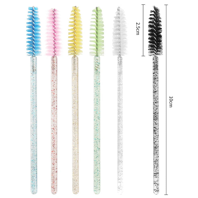 Brosses à cils jetables, outils d'extension de cils, brosse à sourcils, baguettes de Mascara, applicateur, bobines, 50 pièces